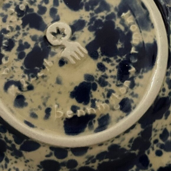 Bennington Potters NewLine Blue Agate Stoneware 6 oz Coffee Cup 5.75" Saucer Set - Picture 8 of 10